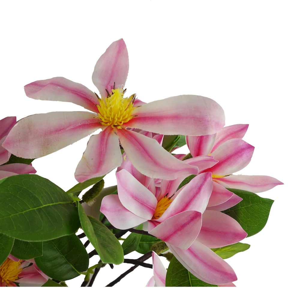 image 1 of 100cm Pink Magnolia Floral Spray Artificial