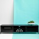 image 2 of Interiors by Premier Industrial Design Two Door Black Media Unit, Durable Construction Of TV Stand, Versatile Modern TV Cabinet | Black