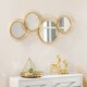 image 10 of HOMCOM Metal Wall Mirrors, 107cm Modern Decorative Silver Mirror Decor Hanging, Home Wall Sculptures for Living Room Bedroom Dining Room | Silver