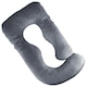 image 1 of Aamira Dark Grey Pregnancy Maternity Pillow, 140x70x20cm J Shaped Memory Foam | Grey | Grey | Standard | 1