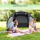 image 3 of Outsunny 3-4 Persons Tunnel Tent, Two Room Camping Tent w/ Windows, Black