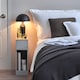 image 2 of SoBuy FBT111-HGx2,Set of 2 Slim Bedside Table Nightstand with Drawer and Shelf