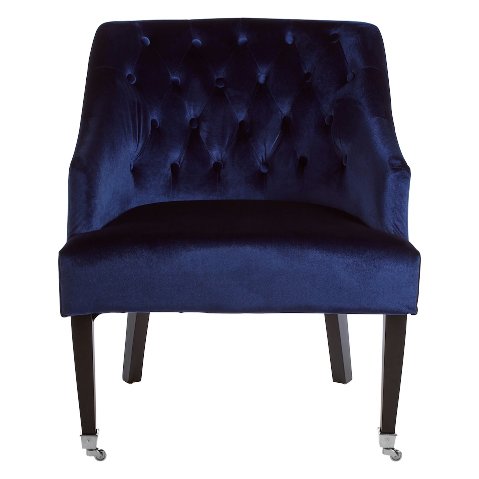 image 1 of Interiors by Premier Darwin Blue Velvet Chair