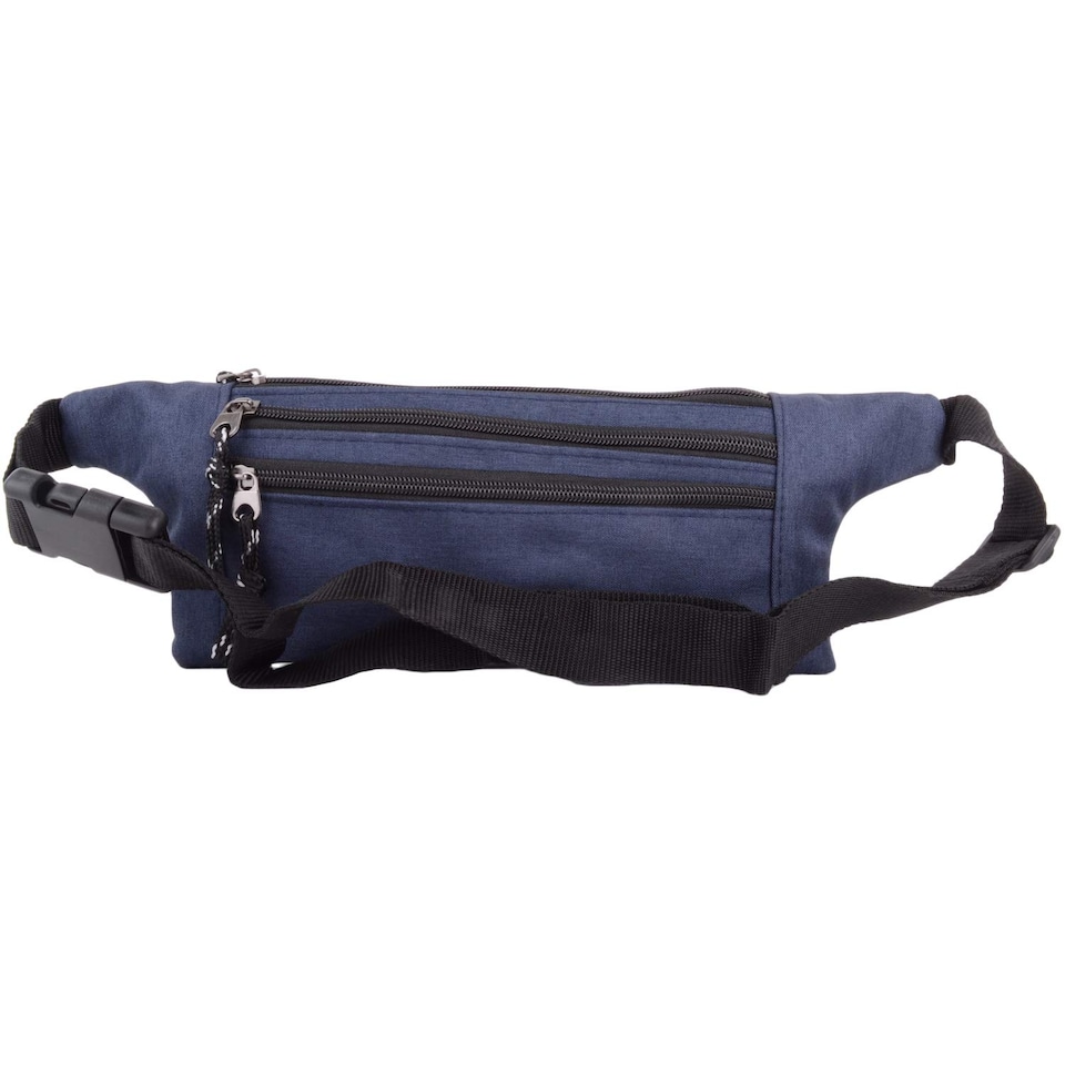 image 1 of Lorenz Travel Holiday Market Bum Bag Waist Bag Mulitple Pockets | Blue | Navy