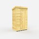 image 1 of 5 x 4 Feet Pent Shed - Single Door Without Windows - Wood - L118 x W158 x H201 cm Brown