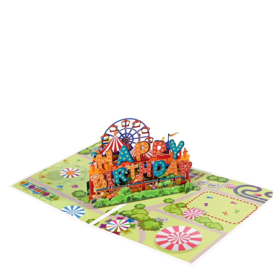 image 1 of Carnival Theme 3D Pop Up Birthday Card
