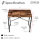 image 8 of 80cm Heavy Duty Industrial Writing Computer Desk Home Office Worktop Table | Brown
