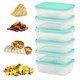 image 1 of 12 x 1L Clear Plastic Food Containers Freezer, Microwave & Dishwasher Safe Complete With Airtight Lids