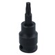 image 2 of T25 Male Torx Star Impact Impacted Shallow Short Bit Socket 3/8in drive