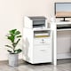 image 2 of Vinsetto Mobile File Cabinet Lockable Storage Unit Cupboard for A4 Letter Home Filing Furniture for Office, Bedroom and Living Room, 39x40x65cm, White