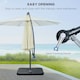image 3 of Outsunny 3(m) Banana Parasol Cantilever Umbrella with Base Weight, Beige