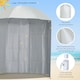 image 4 of Outsunny  2.2M Outdoor Parasol Fishing Umbrella Beach Sun Shelter w/ Carry Bag