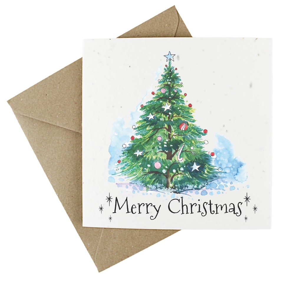 image 1 of Christmas Tree - Plantable Wildflower Seed Christmas Cards - 10 Pack