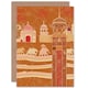 image 1 of Jaipur India Abstract Cityscape Elephant Festival Greeting Card