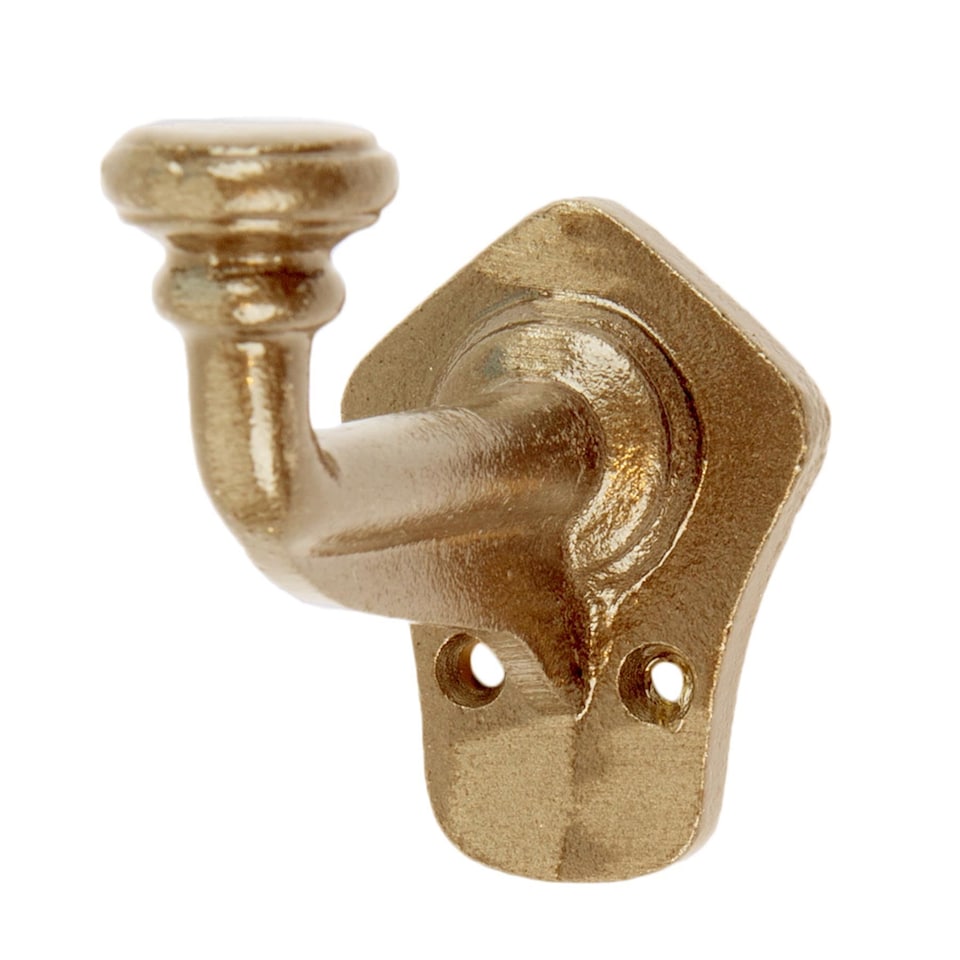 image 1 of Hammer & Tongs Flat Top Larder Hook - W40mm x H70mm - Brass