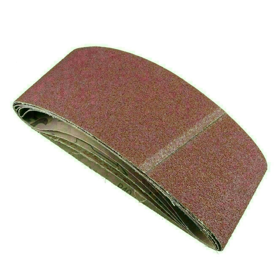 image 1 of Belt Power File Sander Abrasive Sanding Belts 610mm x 100mm Mixed Grit 20pk