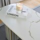 image 2 of OHS Ribbed Curved Home Furniture Living Room Decor Coffee Table White | White Marble