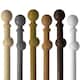 image 2 of Wooden Eyelet Curtain Pole, 200cm Brown | Walnut