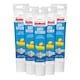 image 1 of Unibond Silicone Sealant Anti-Mould & Waterproof for Kitchen & Bathroom, 50ml, 5 Pack
