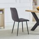 image 5 of Set of 2 Ficarra Fabric Dining Chairs - Dark Grey