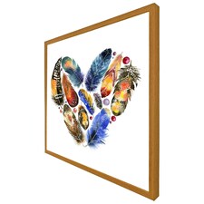 Boho tribal heart (Picutre Frame) Brown | Oak | M