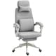 image 1 of Vinsetto Office Chair, Ergonomic Desk Chair, High Back Fabric Work Chair with 160 Reclining Backrest, Retractable Footrest, Neck and Lumbar Pillow for Home and Study, Grey