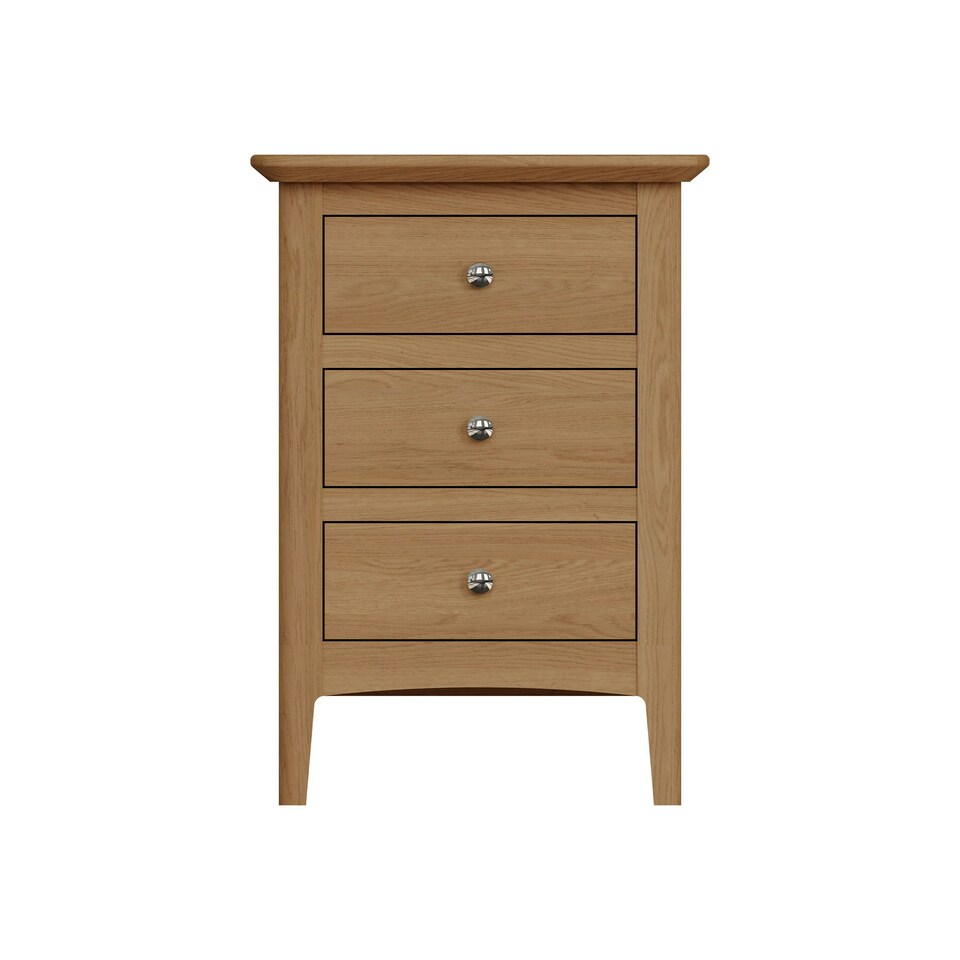 image 1 of Newark Ash 3 Drawer Bedside