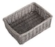 image 3 of Large Antique Wash Finish Wicker Tray | Brown | Brown | Large