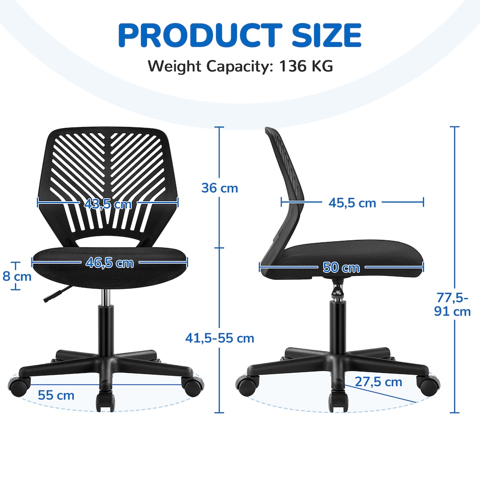 image 1 of Yaheetech Adjustable Mesh Computer Chair