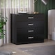 image 1 of Vida Designs Riano 4 Drawer Chest of Drawers Bedroom Storage, Black