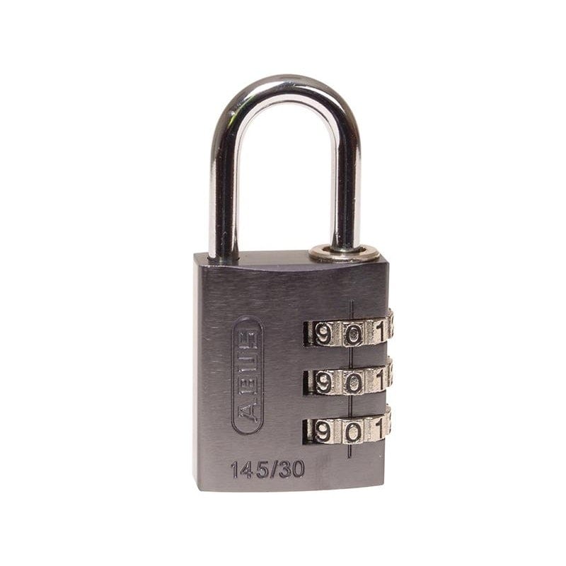 Abus Mechanical 145 Series Aluminium Combination Padlock - Titanium - 30 mm