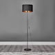 image 4 of ValueLights Charlie Black Stem Floor Lamp Black Shade & Bulb | Black