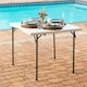 image 5 of Folding Table Lifetime White Squared Steel Plastic 86 x 86 x 74 cm