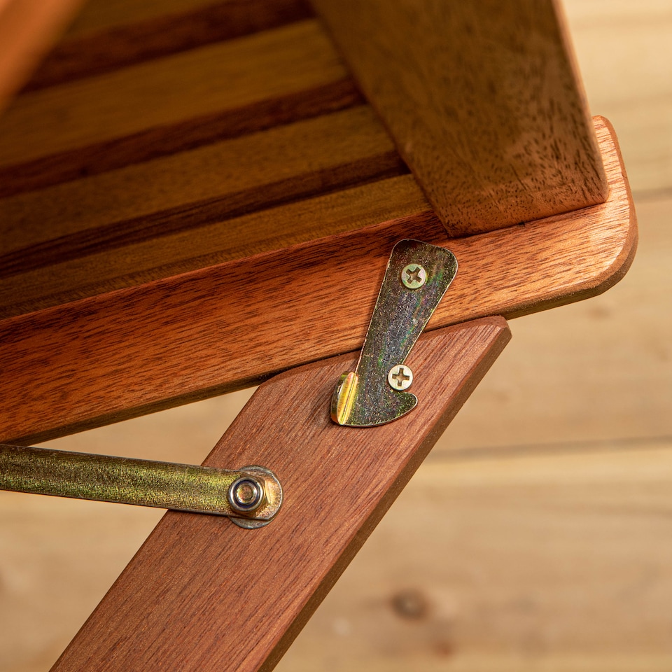 image 1 of Set of 2 Bowness Outdoor Garden Patio Wooden Folding Chairs | Brown | Brown