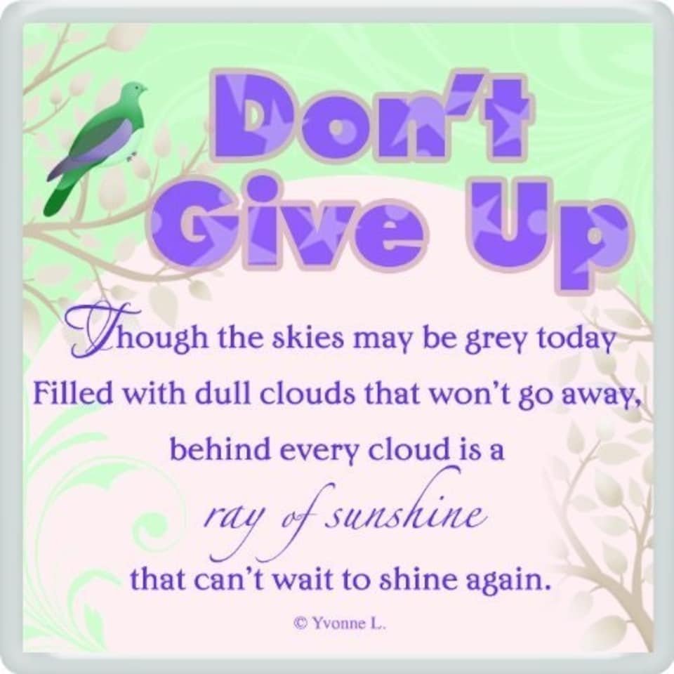 image 1 of Dont Give Up... Sentimental Fridge Magnet - Christmas, Birthday Gift