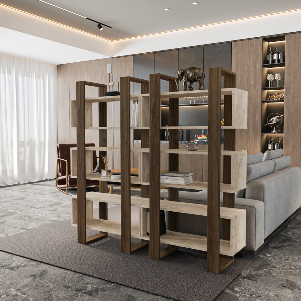 image 1 of Decorotika Reina Bookcase 3-tier H 150 cm x W 90 cm x D 33 cm