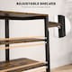 image 4 of HOMCOM HiFi Stand, 4-Tier Media Storage Shelf with Adjustable Shelves, Power Strip Rack for Router, Record Player, Printer, Industrial TV Stand for up to 28 Inch TVs, Rustic Brown | Brown | 1