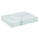 image 1 of Harbour Housewares Glass Placemats - 30x20cm - Marble - Set of 6 Rectangular Heatproof Mats White