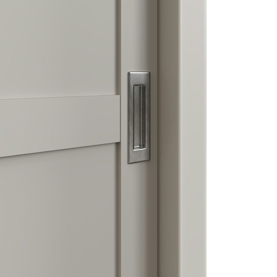 image 1 of Faire 120cm Sliding Combination Wardrobe in Dove Grey with Oak Top Grey
