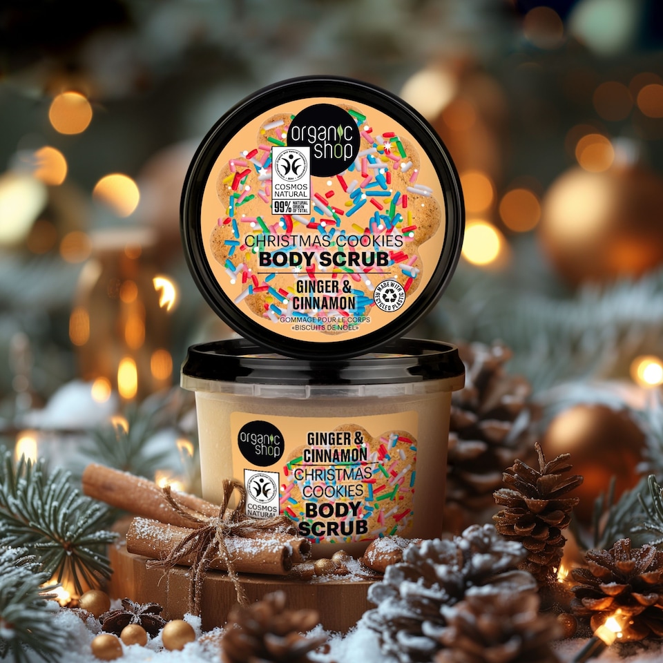 image 1 of Organic Shop Christmas Cookies BodyScrub Ginger&Cinnamon