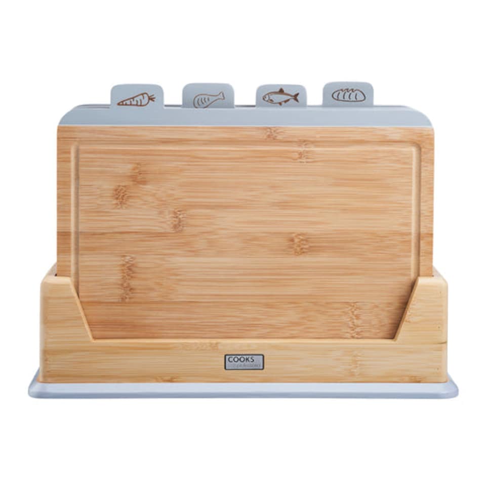 image 1 of Cooks Professional Index Chopping Board Set | Brown | Grey
