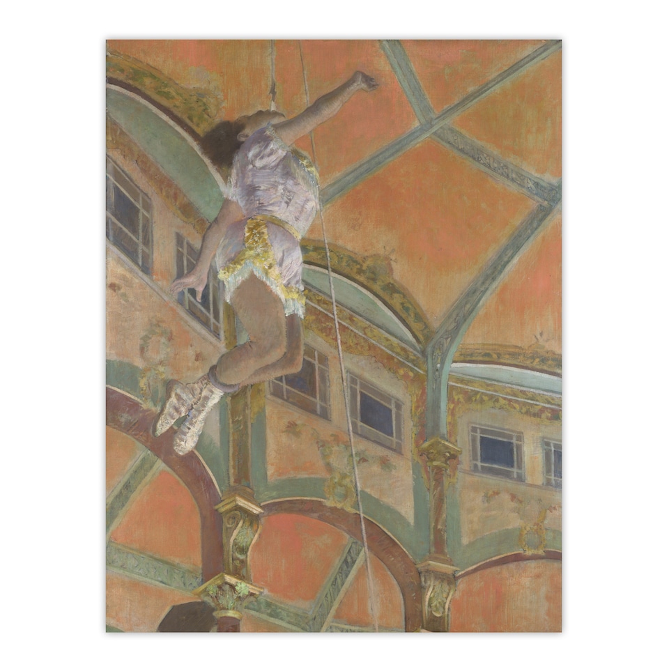 image 1 of Edgar Degas Framed Wall Art Acrobat Miss La La at Cirque Fernando Home Décor