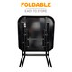 image 4 of Folding Side Table Glass Top Small Side Stool Drink Coffee Garden Home Furniture