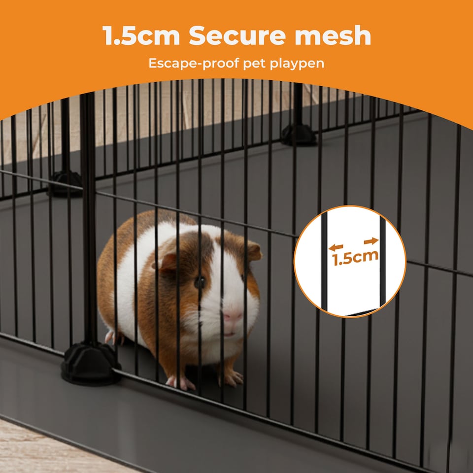 image 1 of Skylos Pet Pen 16 Panel Puppy Rabbit Kitten Playpen Indoor Enclosure Run Cage