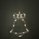 image 1 of 21cm Battery Operated Light up Christmas Bell Window Decoration with Warm White LEDs