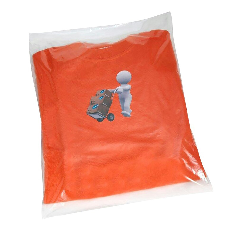 Essentials Clear Stick Seal Polythene Garment Bags - Clear - Pack of 1000