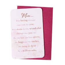 Words of Endearment Mum... Mini Card