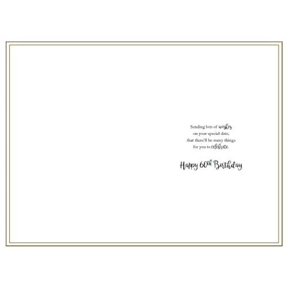 image 1 of Sixty Men's 60th Birthday Card with Gold Foil