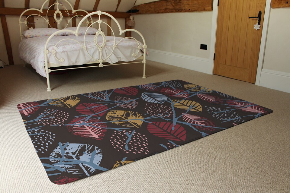 image 1 of Prints Of Autumn Leaves Rug | Multi
