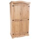 image 5 of Premium Corona 2 Door Wardrobe in Mexican Pine, Classic Design with Metal Hardware | Brown | Brown | One Size | 1